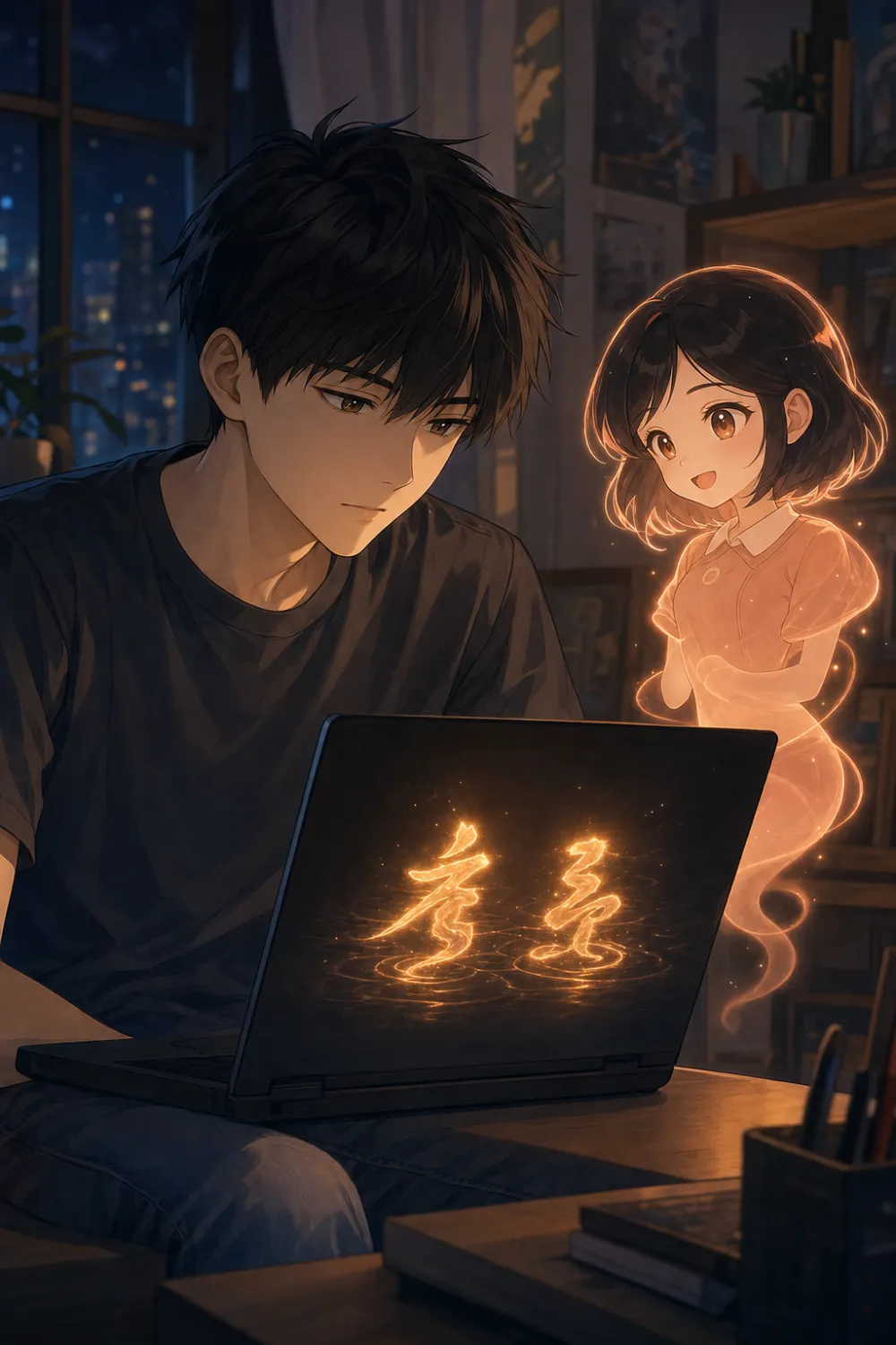 「就叫青舟吧。青是你老家运河边那点水色，舟是船。一条小青船，往大海里划。」