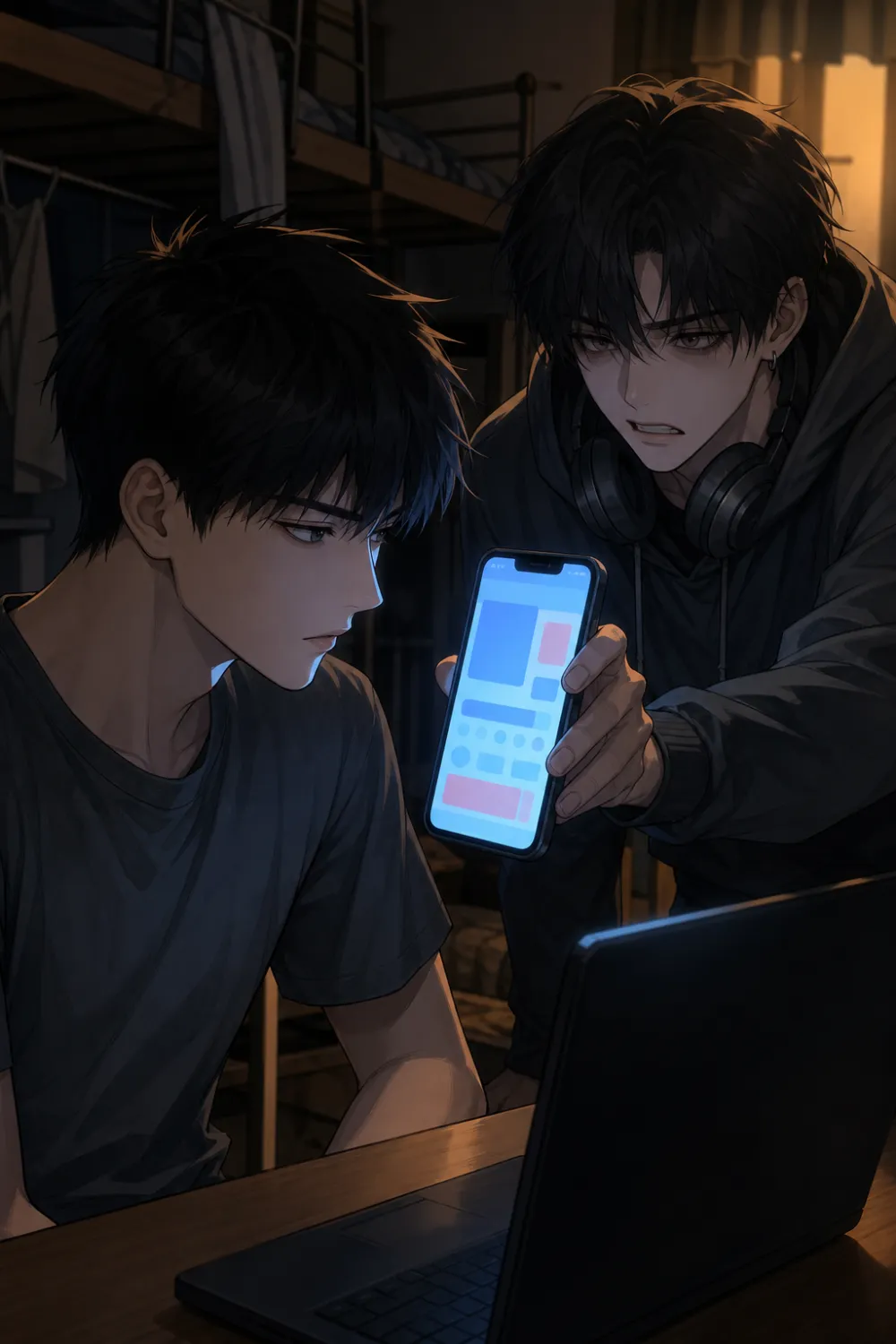 「哥们儿你看这个。」一个叫'云课表'的App，截图、文案、配色，跟青舟像得能当亲兄弟。抄得真干净。
