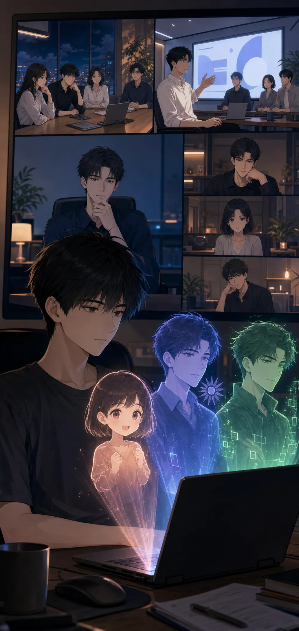 同一个屏幕，两家公司，一个客户。字节先讲。