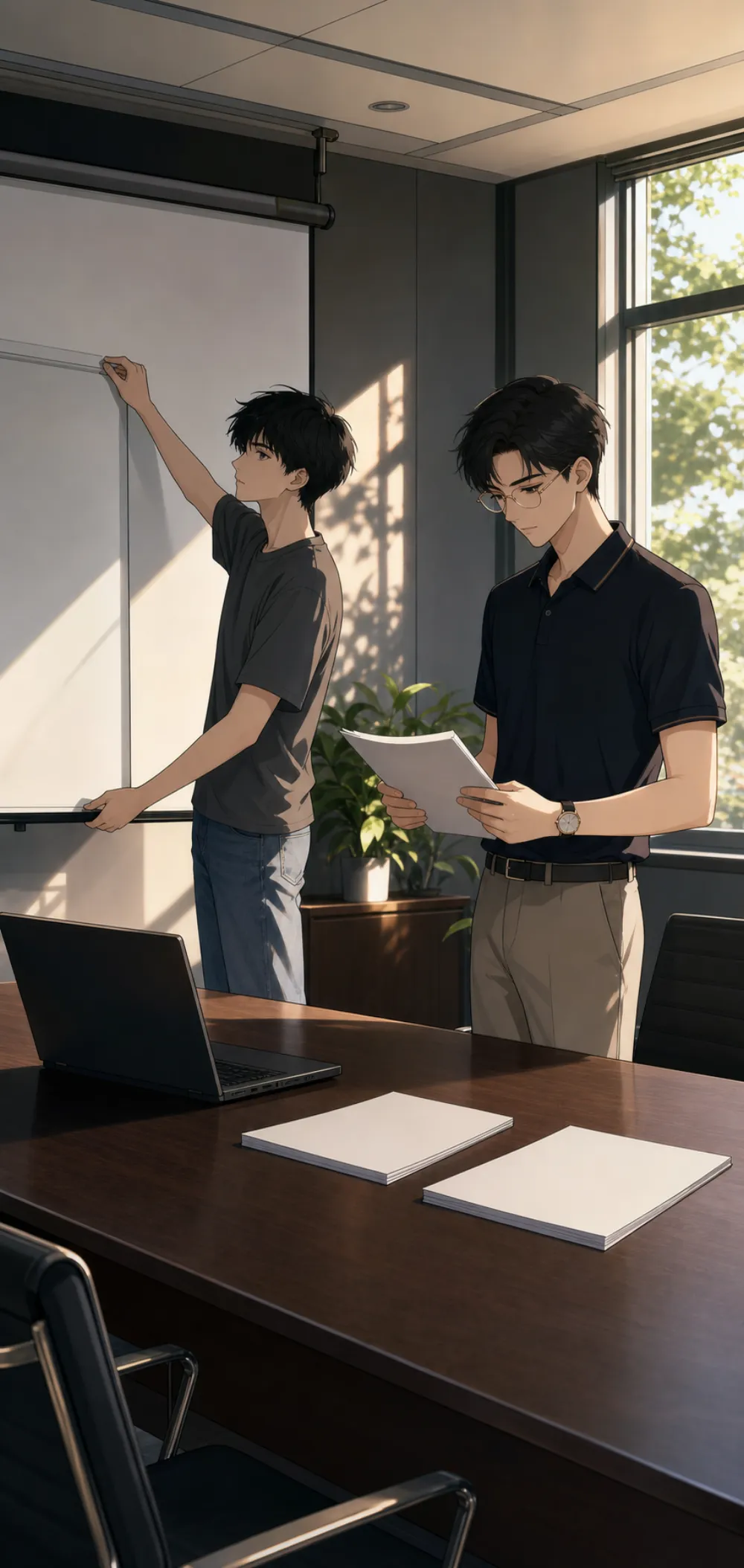 「章总不一定只看纸，笔记本也备好，随时能重跑。」