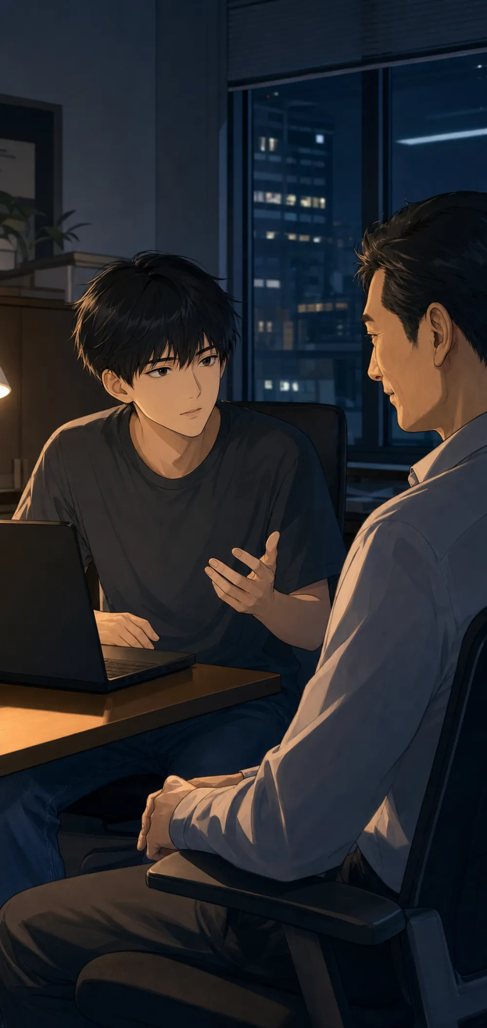 「讲了那段代码是什么意思，他很久没有人跟他聊这些了。」