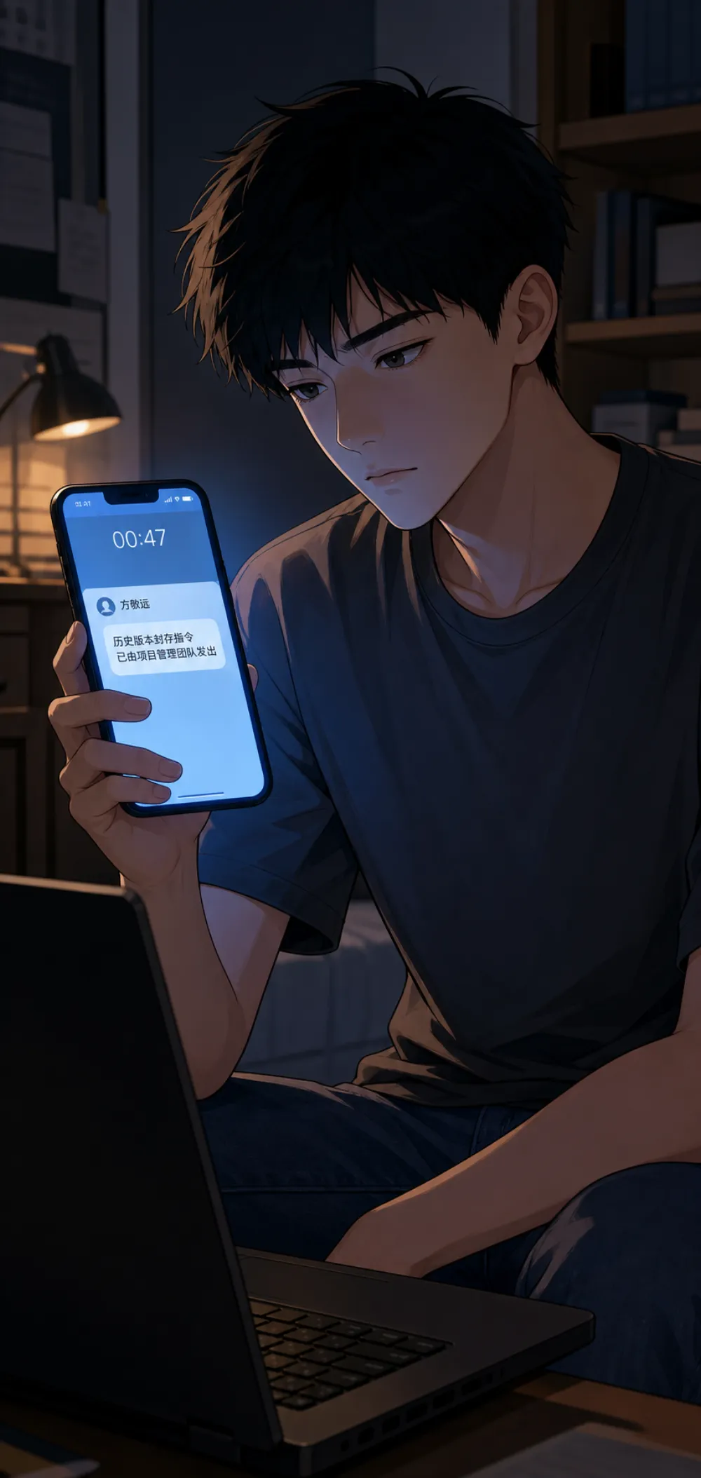 凌晨一点的回复。他在等什么，才能在这个时间发出来？