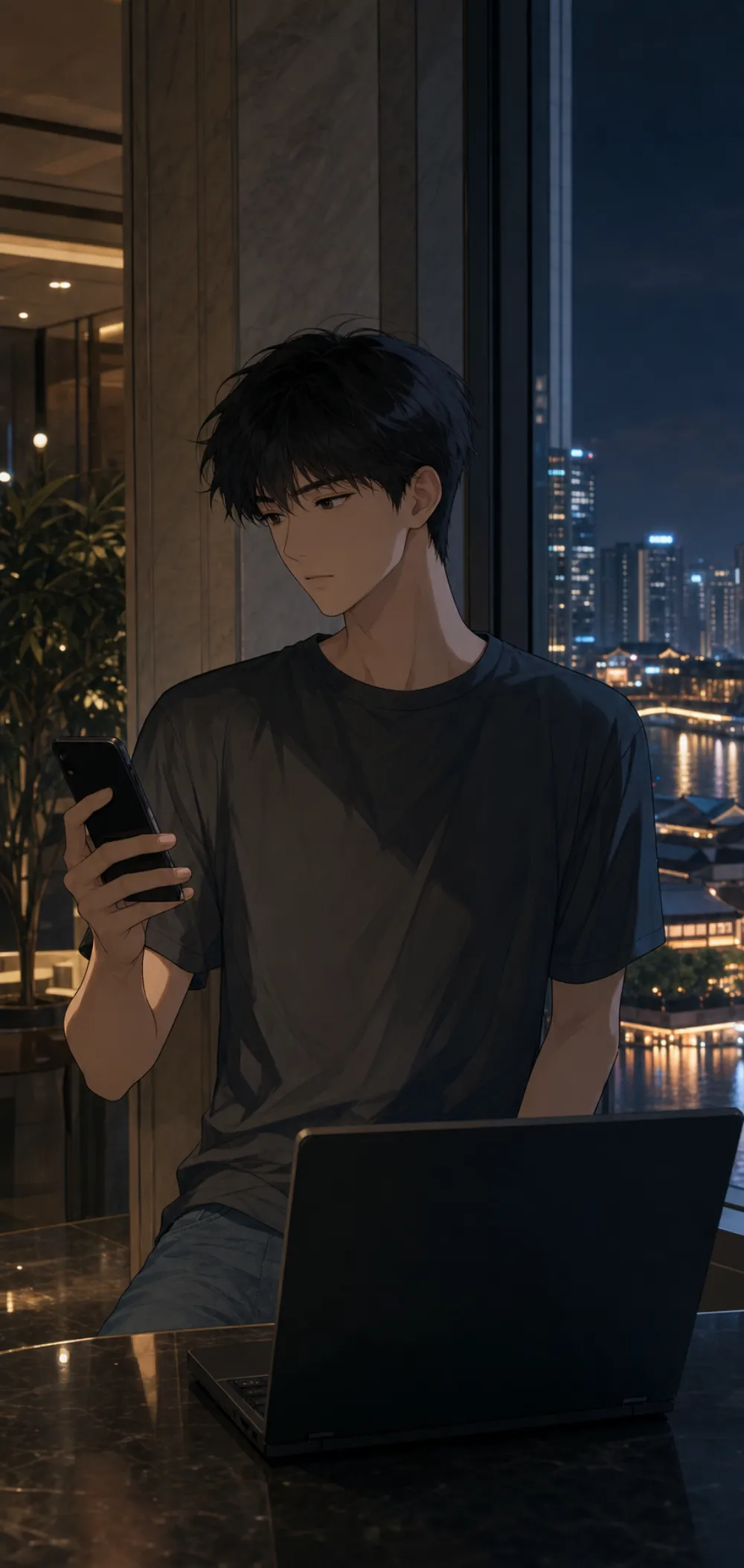 「今晚等一下，看谢文生那边有没有消息。」