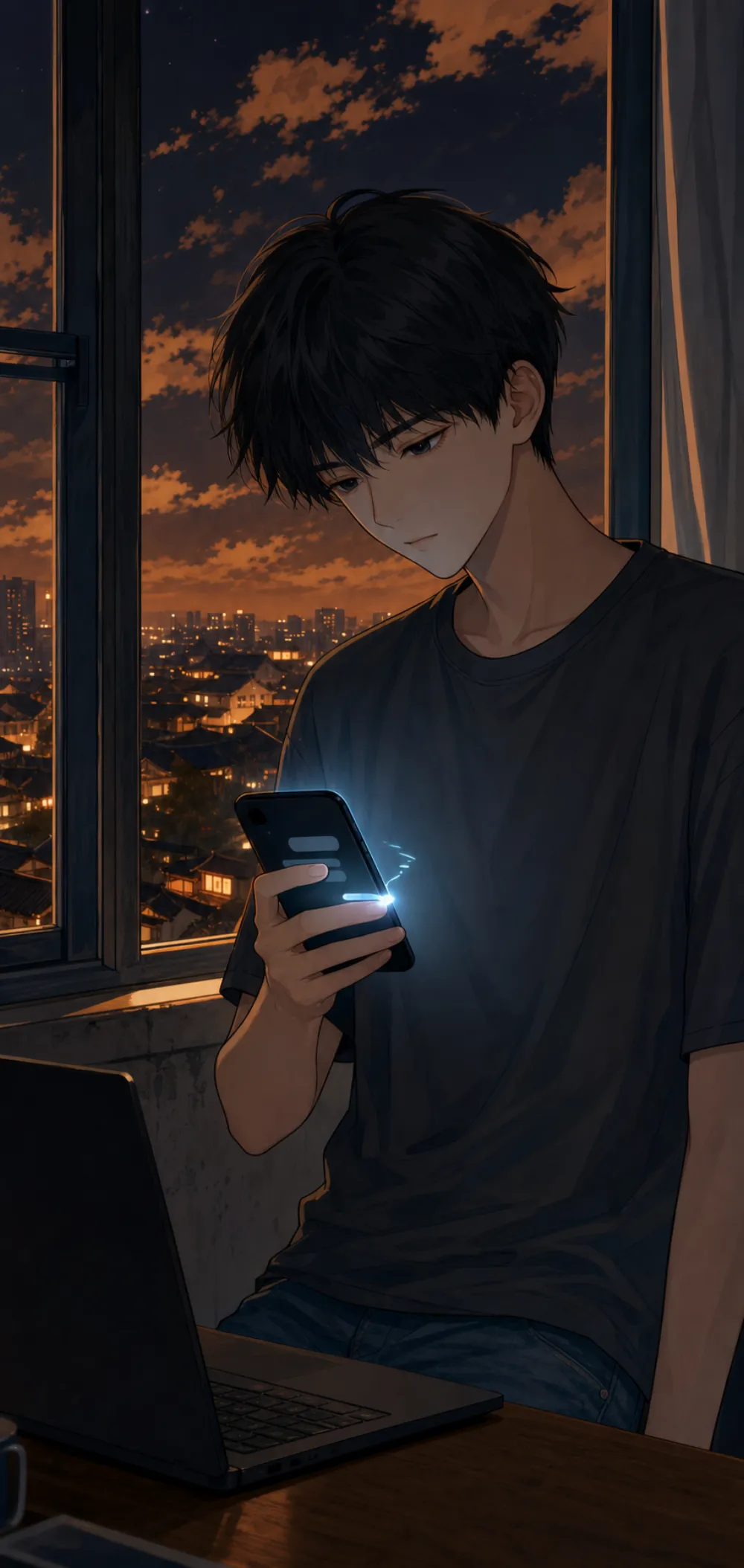 「在。」