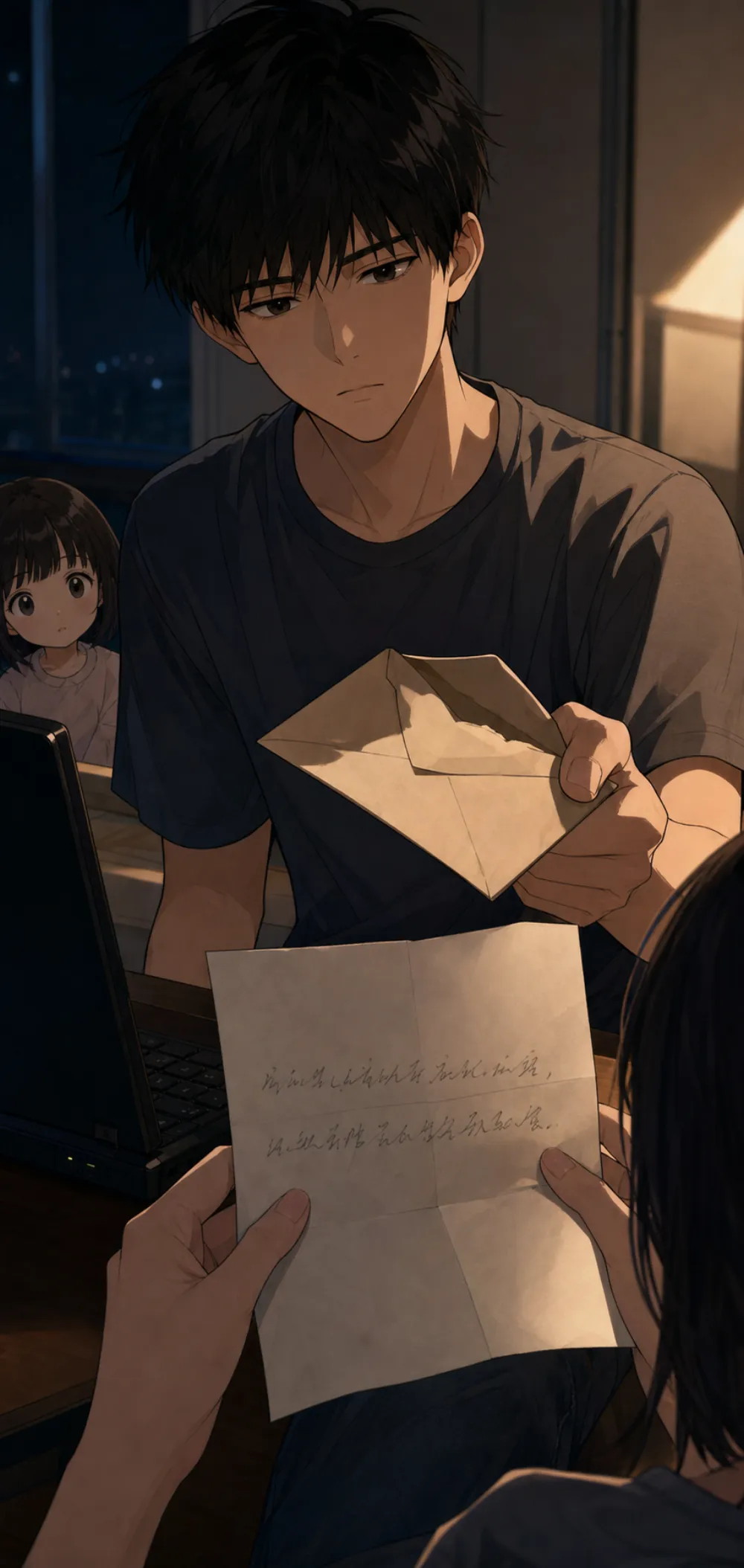 「证明材料不用再补，这边处理好了。」无落款，夹在认证委员会的挂号信里。