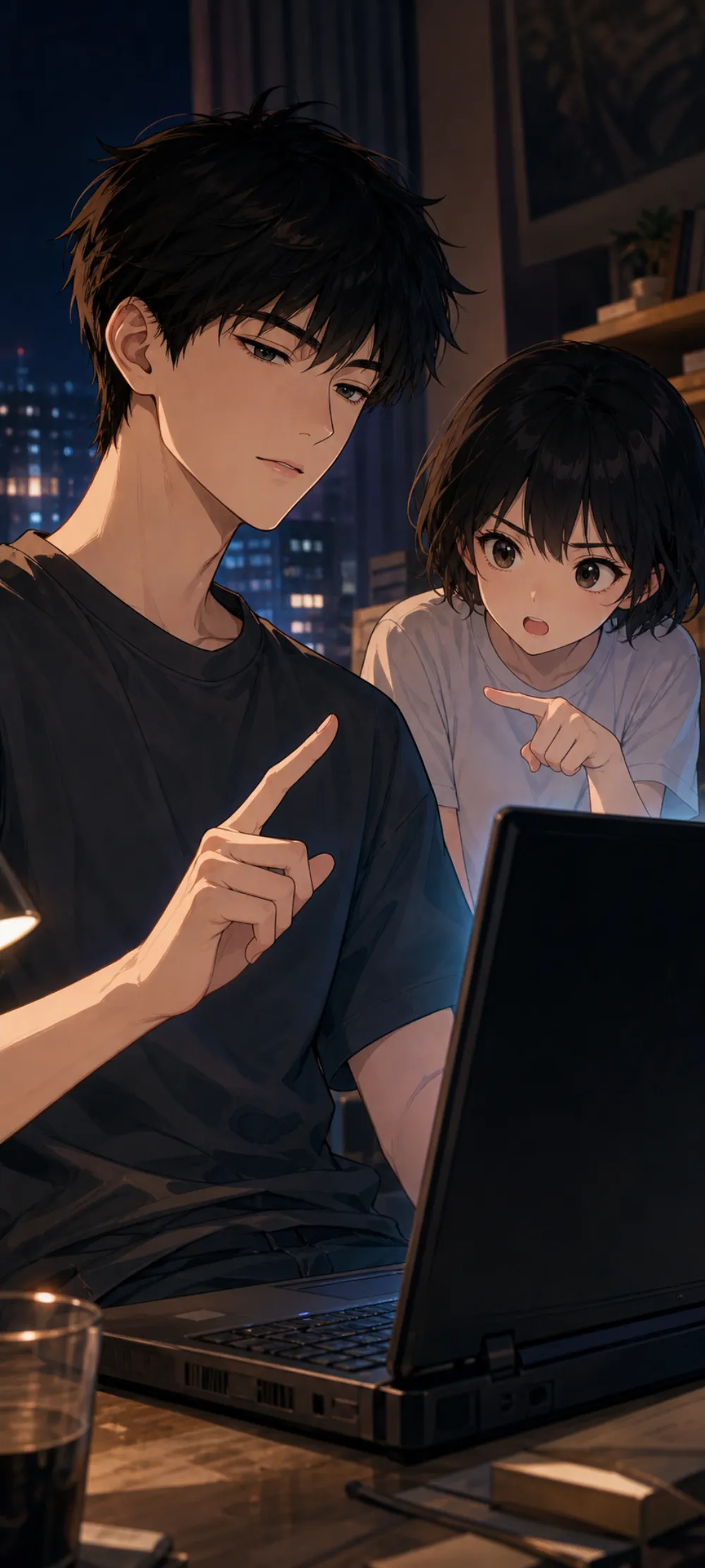 「他在吓你。」