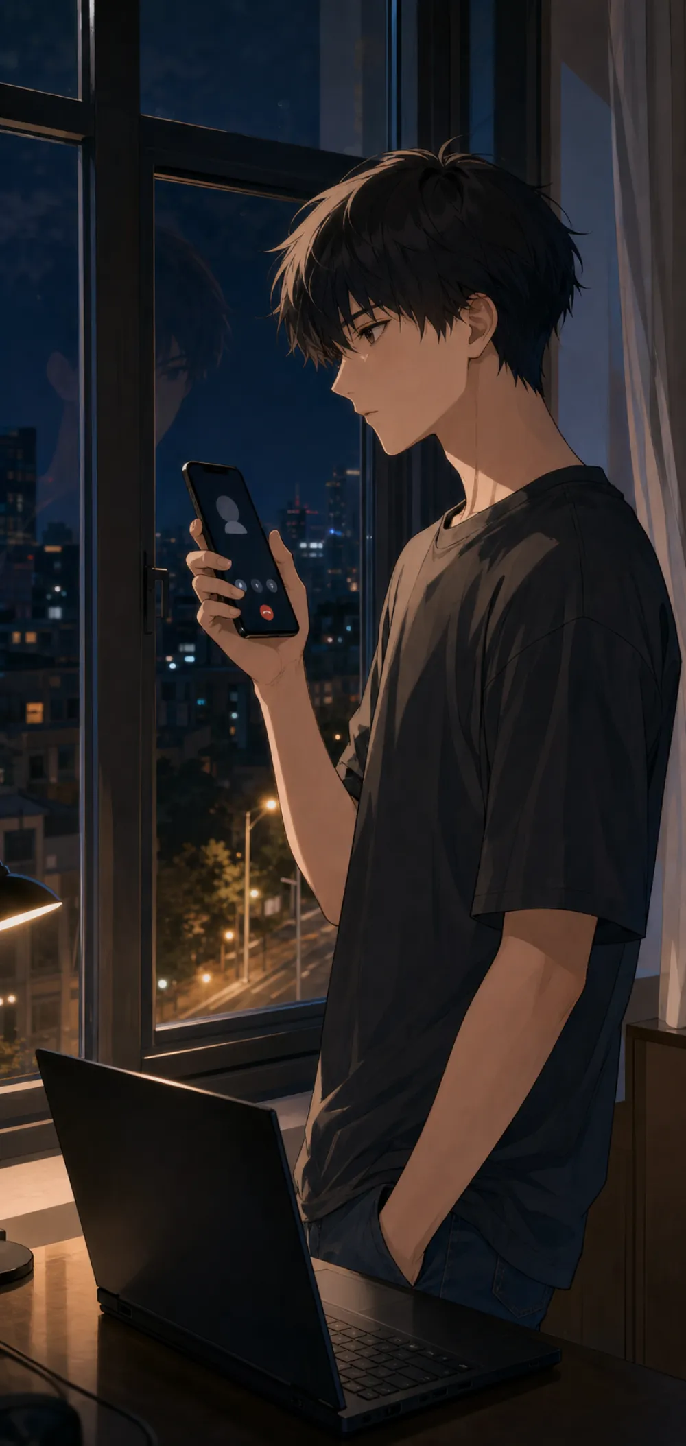 「贺文辉，」谢文生说，「手机号是穗州的，已经停机了。」